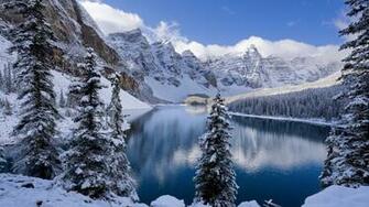 Winter Lake For iPhone iPad Wallpaper Hq Background HD