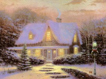 Vintage Christmas Scenes Wallpaper