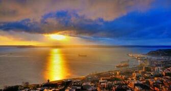 Sunset Of Elliott Bay Taken From The Space Needle Seattle Us
