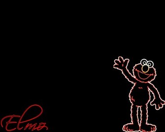 Glowy Elmo Wall By Emjayx Customization Wallpaper Minimalistic