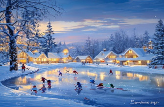 Pond Hockey Wallpaper