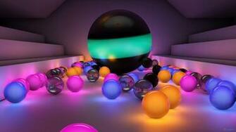 3d Glass Color Balls HD Wallpaper Res
