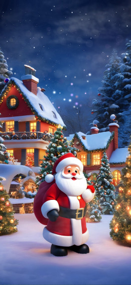 Christmas Scenery Wallpaper For iPhone