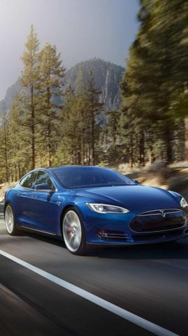 Blue Tesla Wallpaper