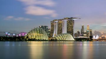 Wallpaper Singapore Skyscrapers Panorama