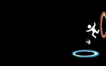 Wallpaper Video Games Minimalism Text Logo Portal Game