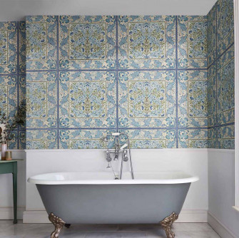 Bathtub Morris Blue Wallpaper Vcipcckje38htm17