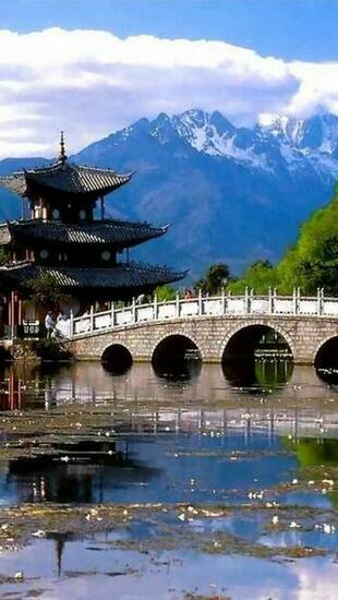 Chinese Bridge iPhone Wallpaper HD