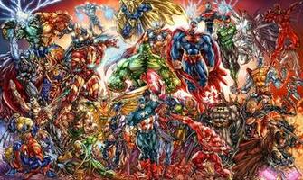 Of Marvel And Dc Characters Computer Wallpaper Desktop Background