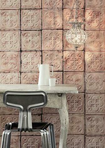 Merci Wallpaper Brooklyn Lattine Delicato Rosa Tin Lefliving