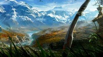 Wallpaper Far Cry Sword Mountain Art HD