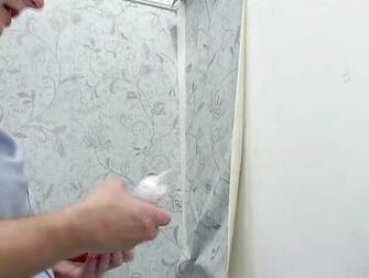Wallpaper Installation Inside Corner Hanging Image From The