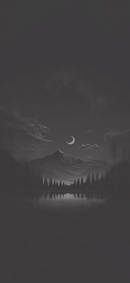 Night Landscape Aesthetic Black Wallpaper 4k
