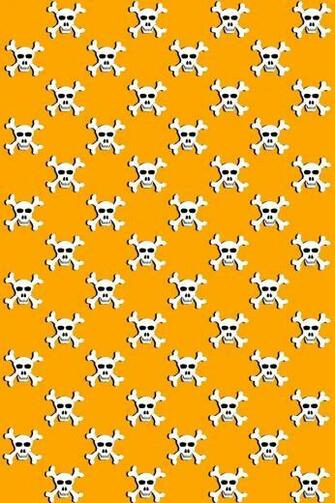 Orange Skull iPhone HD Wallpaper