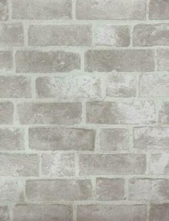 White Stone Bright Pale Grout Bricks Faux Texture Wallpaper By
