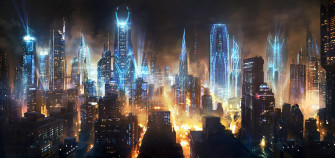 Futuristic City Artwork Fantasy Art Concept Wallpaper HD