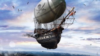 Pirate Airship Wallpaper 1080p By Kdessing