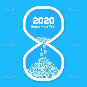 New Year Countdown Vector Illustration Pixypen