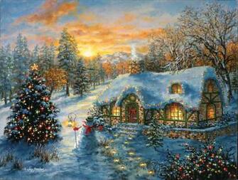 Christmas Cottage Piece Mini Puzzle By Sunsout