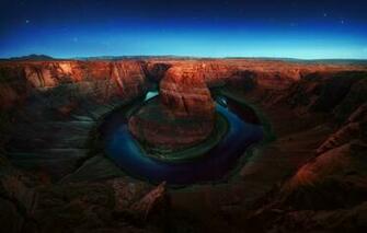 Wallpaper The Sky Stars Night River Colorado Az Usa