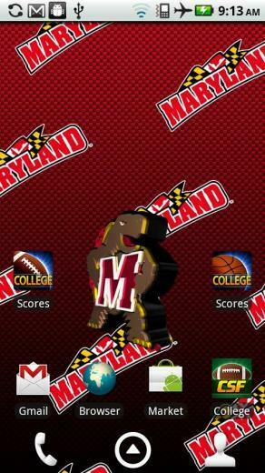 Officially Licensed University Of Maryland Terrapins Live Wallpaper