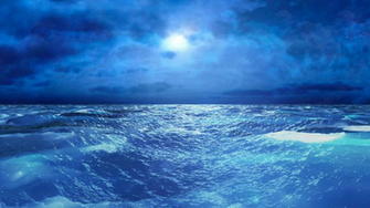 Realistic Stormy Sea At Night Abstract Loopable Background Stock