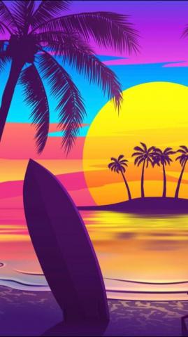 Wallpaper Saved By Sriram Landscape Surf Painting