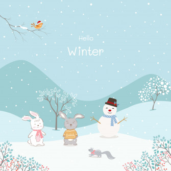 Cute Winter Background Wallpaper