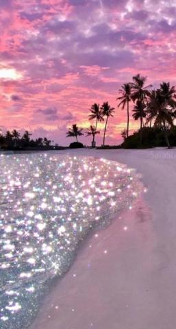 Glitter Beach Wallpaper iPhone Love Aesthetic Background
