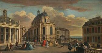 Chateau De Versailles Palace France French Building Painting Wallpaper