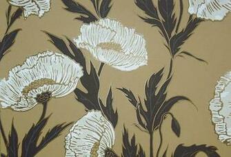 White And Gold Wallpaper Poppy