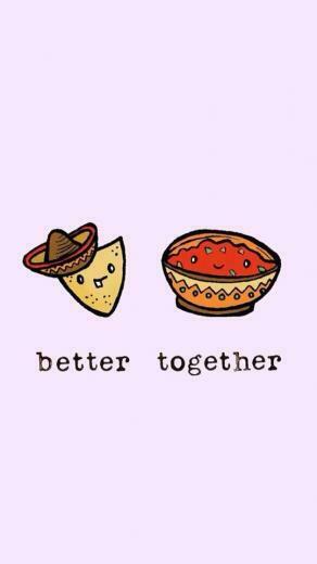 I Love Chips Salsa In Cute Food Drawings