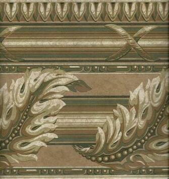 Victorian Acanthus Leaf Scroll Wallpaper Border