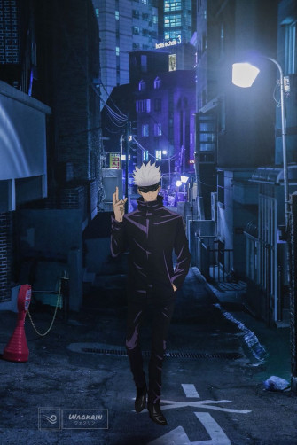 Gojo In The City Gambar Anime Lucu
