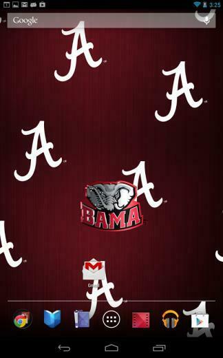 Alabama Crimson Tide Live Wallpaper With Animated 3d Logo Background