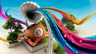 Abstract Musical Background HD Wallpaper