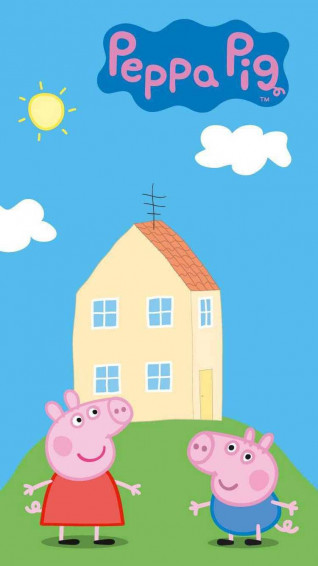 Welcome To The Cozy Peppa Pig House Wallpaper