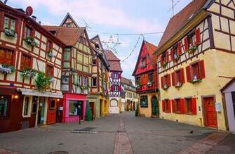 Image France Colmar Alsace Street Cities Building
