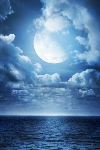 Full Moon Abstract Wallpaper For iPhone