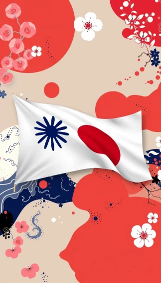 Japan Flag Phone Wallpaper