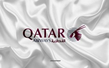 Wallpaper Qatar Airways Logo Airline White Silk