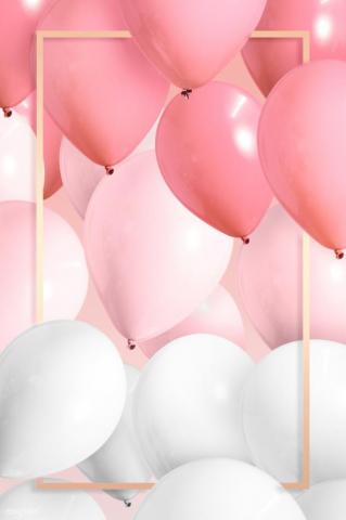 Premium Illustration Of Golden Frame Balloons On A Pink