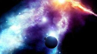 Neon Colors In Space Wallpaper