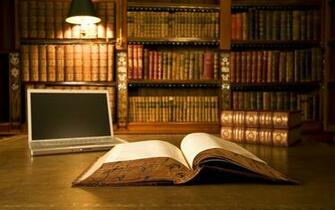 Classic Library Book Desktop Wallpaper