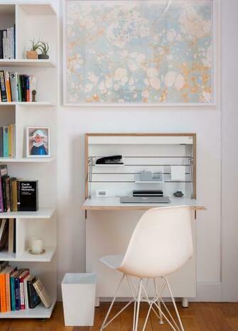 Marble Madness Calico Wallpaper Brooklyn Red Hook Apartment Framed