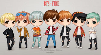 Konsep Top Bts Members Cartoon Wallpaper