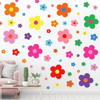 Amazon Pcs Y2k Cute Flowers Wall Sticker Colorful Floral
