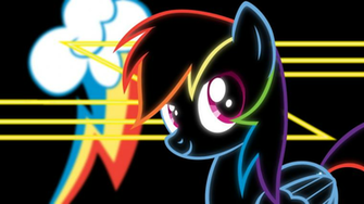 Rainbow Dash Neon Wallpaper By Rdbrony16