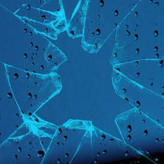 Broken Glass With Water Drops iPad Wallpaper