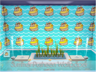 The Sims Resource Summer Pusheen Wallpaper